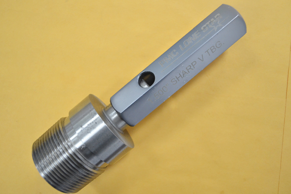 收縮量規至圓片與被測物的外圓相切